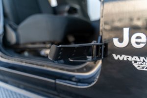 Jeep Wrangler Foot Pegs - Front + Rear - DV8 Offroad - Hinged, Anti-slip Pedal - `07-`23